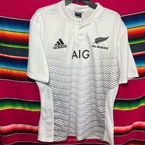 All Blacks New Zealand 2014/2015 Away Alternate Rugby Shirt Jersey Adidas Sz XL